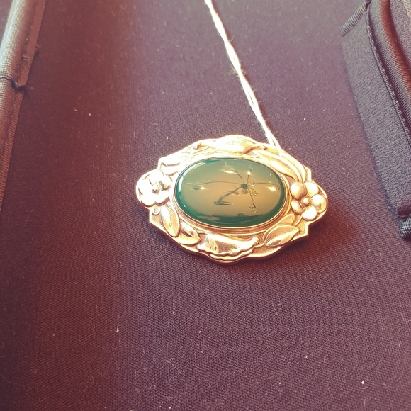 Vintage Sterling and Bakalite Broach - Picture 3 of 4